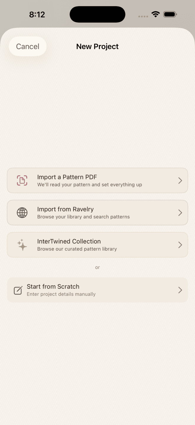 PDF import
