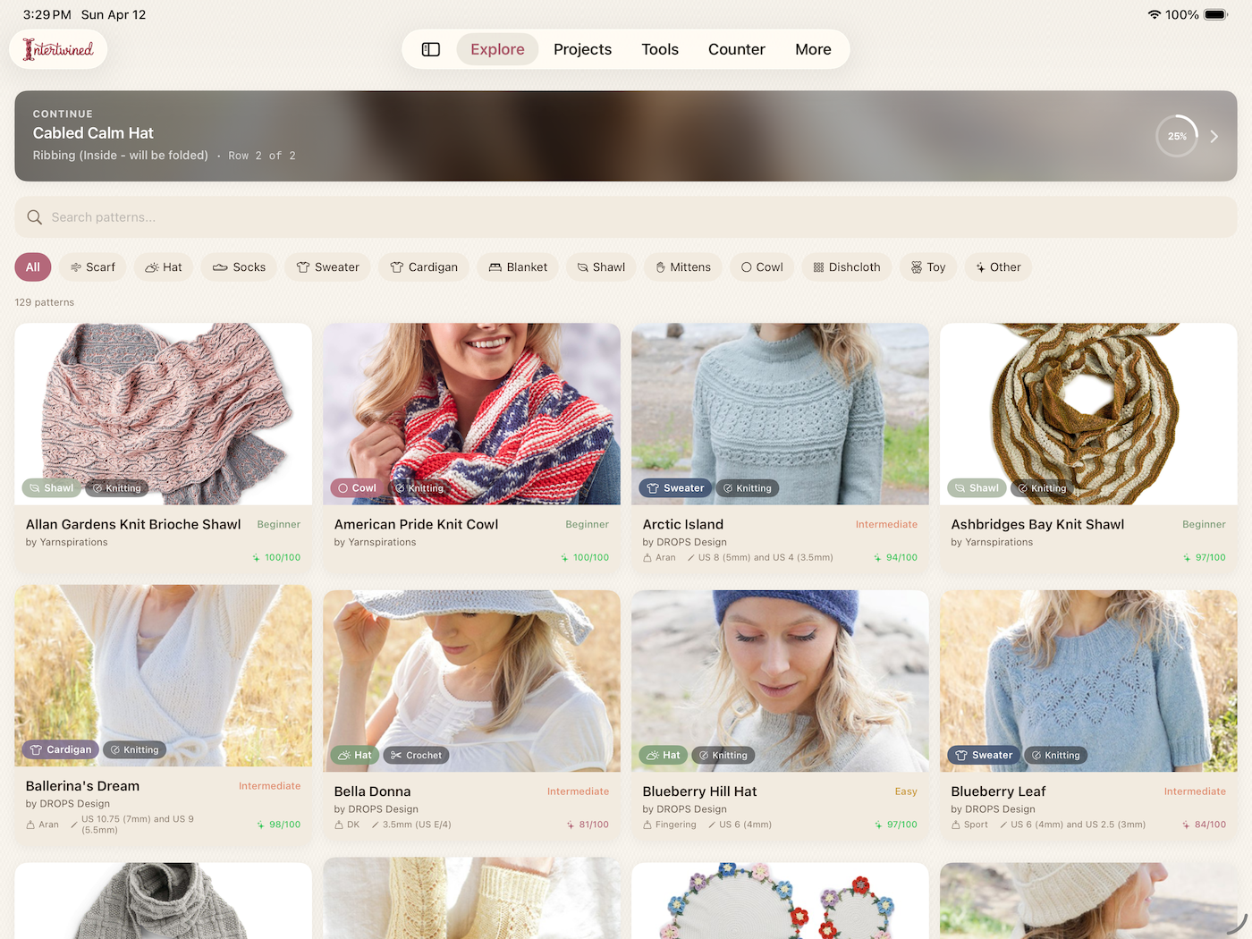 iPad collection browse